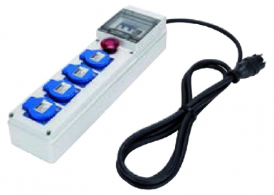 Coffret mono 1p+n 16a 30ma 3,5 kva 4 2p+t 16a nf câble + fiche q-din 5. disponible abidjan cote d'ivoire.