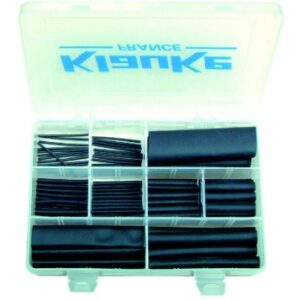 Coffrets d’assortiment de gaines thermorétractables thermobox plf 100 noir diamètre avant rétreint de 1,2 mm à 19,1 mm. disponible abidjan cote d'ivoire.