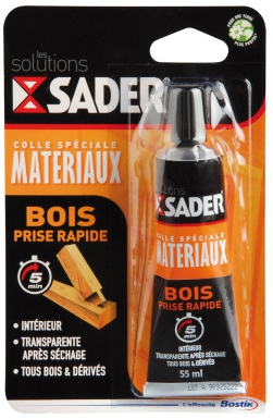 Colle bois prise rapide - tous bois et dérivés - prise 5 mn - tube - 55 ml. disponible abidjan cote d'ivoire.