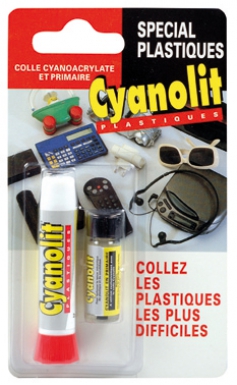 Colle cyanolit plastique - spéciale plastiques difficiles - 2 g. disponible abidjan cote d'ivoire.