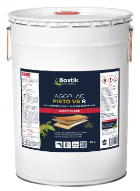 Colle néoprène bois agoplac pisto v6 r - bidon 25 l. disponible abidjan cote d'ivoire.