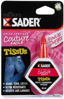 Colle tissus - prise rapide - résiste aux lavages - transparent - tube - 40 ml. disponible abidjan cote d'ivoire.