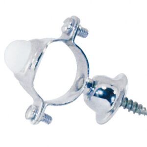 Collier de fixation pour tube chasse ø 32 - chromé - avec butoir caoutch. disponible abidjan cote d'ivoire.