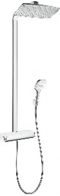 Colonne showerpipe raindance select douche de tête 360 mm - bras 380 mm - blanc/chromé. disponible abidjan cote d'ivoire.