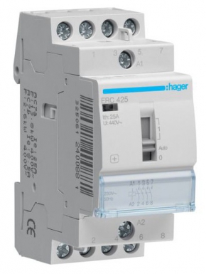 Contacteur à commande manuelle 25a, 4f, 230v erc425. disponible abidjan cote d'ivoire.