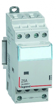 Contacteur de puissance cx³ bobine 230v~ sans commande manuelle - 4p 400v~ - 25a - contact 4f - 2 modules. disponible abidjan cote d'ivoire.