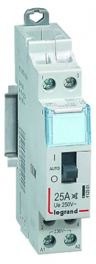 Contacteur domestique cx³ silencieux bobine 230v~ - 2p 250v~ - 25a - contact 2f - 1 module. disponible abidjan cote d'ivoire.