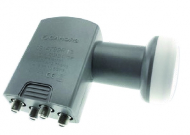 Convertisseur universel quad 4 sorties - lnb ø 40 mm quad haut gain. disponible abidjan cote d'ivoire.