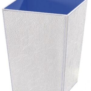 Corbeille à papier - ecopelle - 23 x 23 x h 30 cm - cuir et tissus synthétiques - structure bois - noir. disponible abidjan cote d'ivoire.