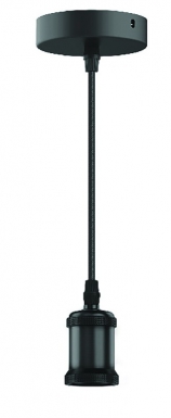 Cordon antique mat noir 1m e27 sans bague abat jour. disponible abidjan cote d'ivoire.