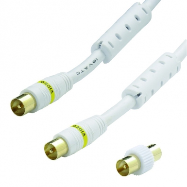 Cordon tv 9,52 mm m / tv 9,52 mm f + adapt, tv 9,52 mm m/m - lg. disponible abidjan cote d'ivoire.