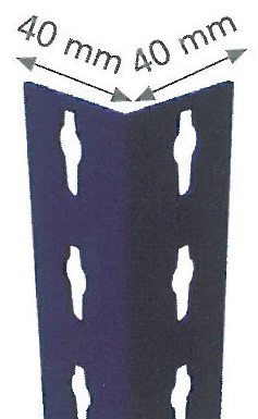 Cornière perforée acier laqué bleu ( ral 5010 ) 40x40x1,6 mm l 2,48 m​ ​. disponible abidjan cote d'ivoire.