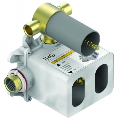 Corps de mitigeur thermostatique thg à encastrer avec cartouche à élément de cire, avec fonction arrêt et 2 sorties. disponible abidjan cote d'ivoire.