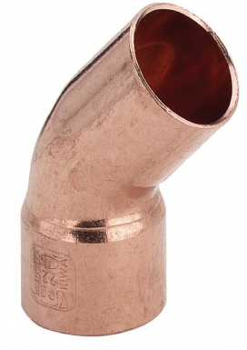 Coude 45° cuivre mâle-femelle - ø 22. disponible abidjan cote d'ivoire.