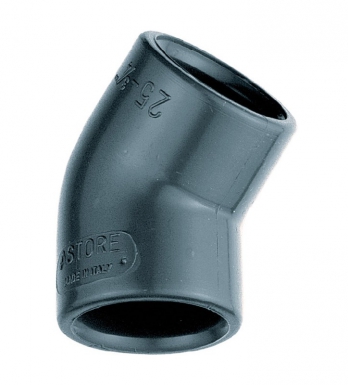 Coude 45° série pression - ø f50 - pn 16. disponible abidjan cote d'ivoire.