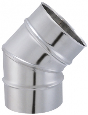 Coude 45° tyral inox rigide 2 parties soudé 304 - ø 153 mm. disponible abidjan cote d'ivoire.