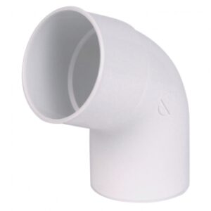 Coude à 67°30 mf ø 80 à coller pour gouttière de 25 - coloris blanc. disponible abidjan cote d'ivoire.