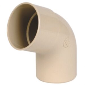 Coude à 67°30 mf ø 80 à coller pour gouttière de 25 - coloris sable. disponible abidjan cote d'ivoire.