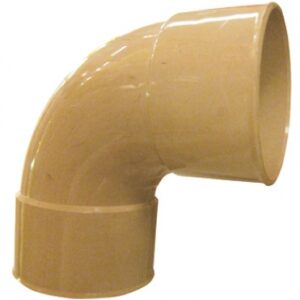 Coude à 87°30 ff ø 100 à coller pour gouttière de 33 - coloris sable. disponible abidjan cote d'ivoire.