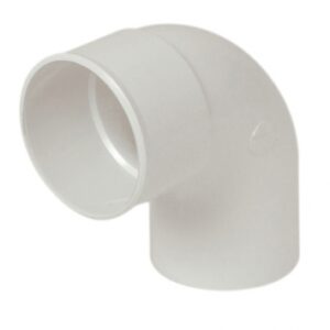 Coude à 87°30 mf ø 80 à coller pour gouttière de 25 - coloris blanc. disponible abidjan cote d'ivoire.