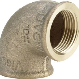 Coude 90° bronze n° 3090 double femelle petit rayon - filetage 40 x 49. disponible abidjan cote d'ivoire.