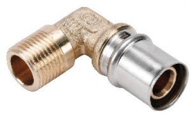 Coude fluxo à sertir, mâle à visser 16x3/8". disponible abidjan cote d'ivoire.