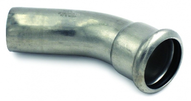 Coude inoxpres 45° mf ø 42 mm radius 1,2 de l 51 mm h 72 mm z 21 mm. disponible abidjan cote d'ivoire.