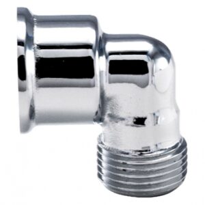 Coude laiton chromé mâle femelle - filetage 15 x 21. disponible abidjan cote d'ivoire.