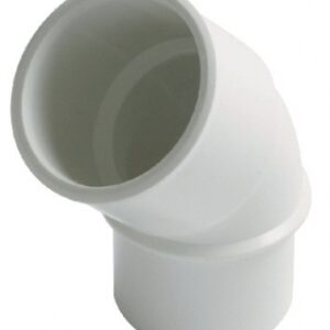 Coude mâle-femelle 45° ø 32 en pvc blanc. disponible abidjan cote d'ivoire.