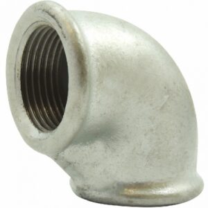 Coude n°90 - 90° petit rayon femelle, galva, filetage 66x76. disponible abidjan cote d'ivoire.