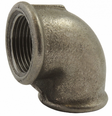 Coude n°90 - 90° petit rayon femelle, noir, filetage 40x49. disponible abidjan cote d'ivoire.