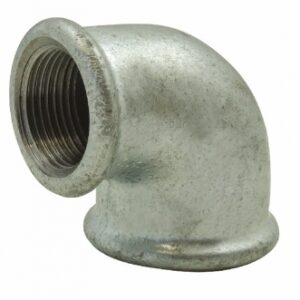 Coude n°90r - réduit, double femelle, galva, filetage 15-12. disponible abidjan cote d'ivoire.