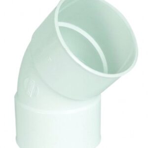 Coude pour tube de descente eau pluviale femelle/femelle 45° ø100 blanc. disponible abidjan cote d'ivoire.