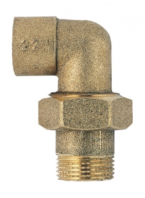 Coude-union fer cuivre mâle , à joint sphéro-conique - fer 20x27, cuivre 16/18. disponible abidjan cote d'ivoire.