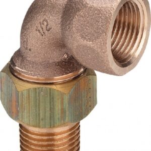 Coude union mâle-femelle joint conique - bronze n°3098 filetage 15 x 21. disponible abidjan cote d'ivoire.