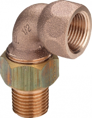 Coude union mâle-femelle joint conique - bronze n°3098 filetage 26 x 34. disponible abidjan cote d'ivoire.