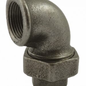 Coude union n°96 - 90° double femelle joint conique, noir, filetage 20x27. disponible abidjan cote d'ivoire.