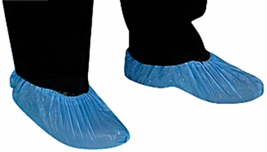 Couvre-chaussures - modele visiteur - polyéthylène - bleu - 100 pièces. disponible abidjan cote d'ivoire.