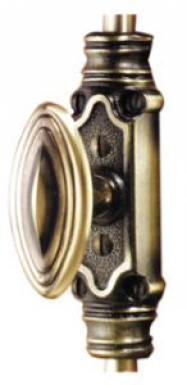 Crémone en applique acier époxy blanc bouton rust. disponible abidjan cote d'ivoire.