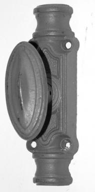 Crémone en applique rustique fonte époxy noir pour tringles demi-rondes 16x5. disponible abidjan cote d'ivoire.