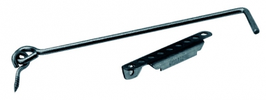 Crochet de contrevent à crémaillère noir cataphorèse 8x300 mm​ ​. disponible abidjan cote d'ivoire.