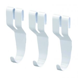 Crochet pour étagère fil lxpxh: 23x30x81 mm - blanc - livré par 3. disponible abidjan cote d'ivoire.