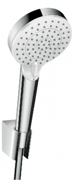 Crometta ensemble support mural et douchette 1jet ecosmart 9 l/min avec flexible de douche 160 cm - finition blanc/chromé. disponible abidjan cote d'ivoire.