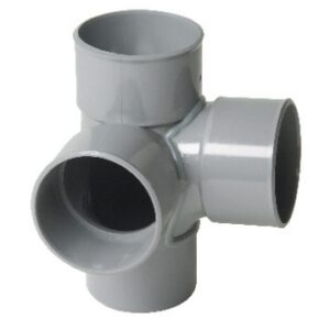 Culotte et embranchement femelle 87°30 doubles équerres ø 100 série évacuation à coller. disponible abidjan cote d'ivoire.