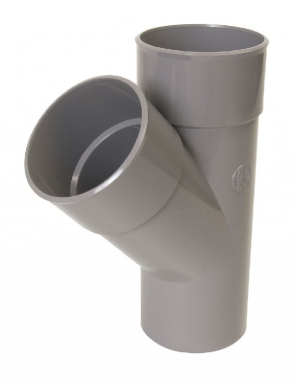 Culotte et embranchement mâle-femelle 45° simple ø 125 série évacuation à coller. disponible abidjan cote d'ivoire.