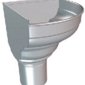 Cuvette 1/2 ronde d'angle ø 100 pour gouttière de 33 - zinc. disponible abidjan cote d'ivoire.