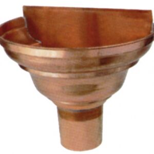 Cuvette 1/2 ronde de face ø 100 pour gouttière de 33 - cuivre. disponible abidjan cote d'ivoire.