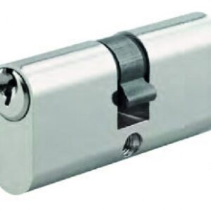 Cylindre 2 entrées ovale 30 x 30 mm nickelé 3 clés. disponible abidjan cote d'ivoire.