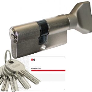 Cylindre à bouton profilé européen 6 goupilles ( 30bx30 ) inox 5 clés réversibles. disponible abidjan cote d'ivoire.