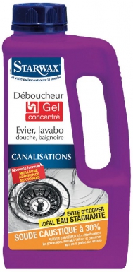 Déboucheur gel concentré pour canalisations - soude caustique à 30% - 1 l. disponible abidjan cote d'ivoire.